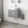 Avon Stone Grey Wall Hung Drawer Vanity with Curved Counter Top Basin 600mm