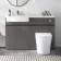 Foster Tungsten Grey Combination Vanity Basin and Tucson Toilet 1200mm - Left Handed