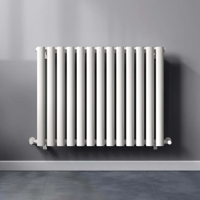 Marbella White Double Oval Panel Radiator 600x780mm