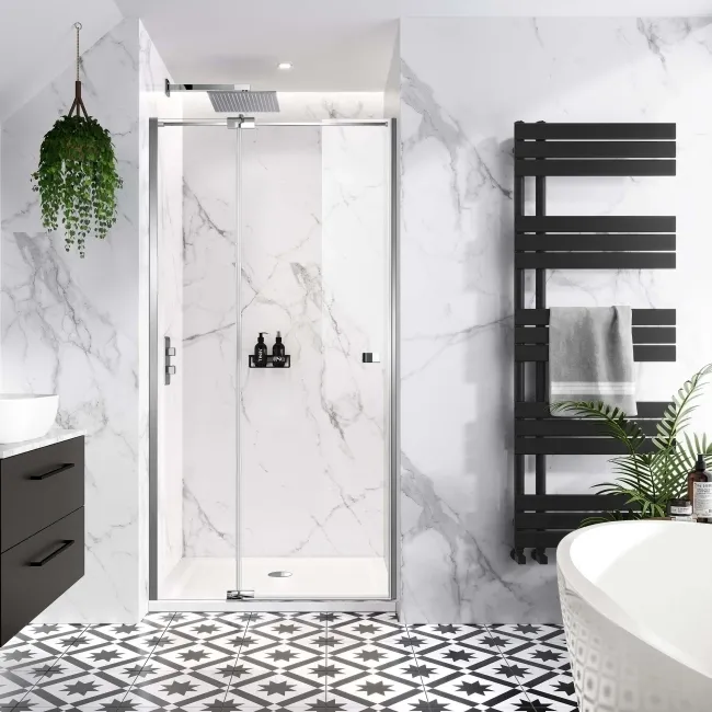 Vienna Easy Clean 8mm Hinged Shower Door 1000mm