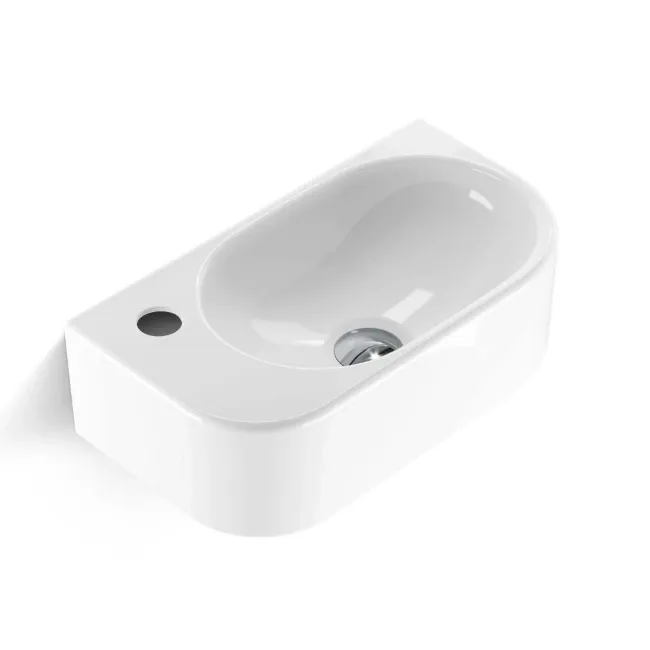 Georgia Wall Hung Left Handed 400mm Cloakroom Basin