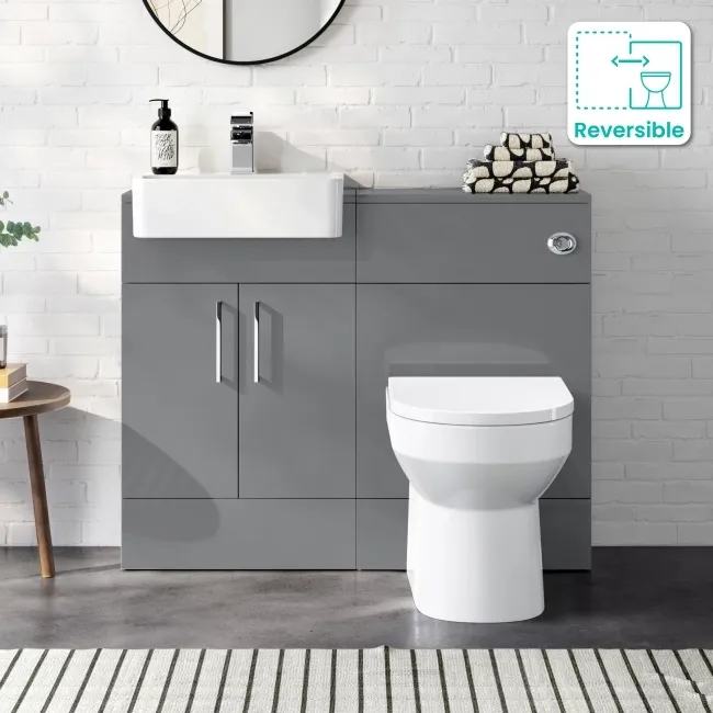 Harper Stone Grey Combination Vanity Basin & Miami Toilet 1000mm