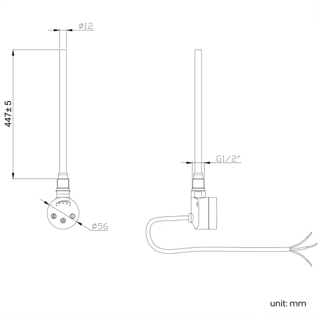 Barcelona Electric Antique Gold Straight Heated Towel Rail 1600x600mm