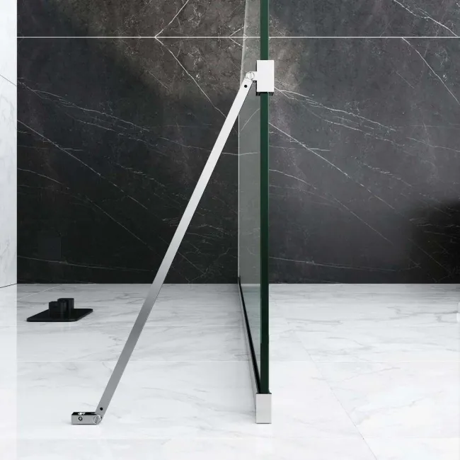 Copenhagen Easy Clean 8mm Wet Room Shower Glass Panel 1400mm & 250mm Return Panel