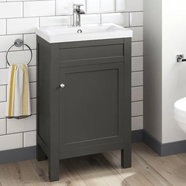 Bermuda Graphite Grey Basin Vanity 500mm