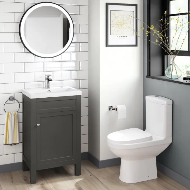 Bermuda Graphite Grey Basin Vanity 500mm