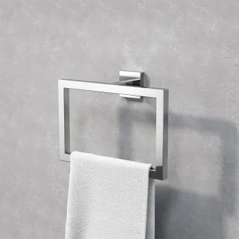 Isla chrome Square Towel Ring