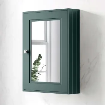 Midnight Green Mirror Cabinet 700x500mm