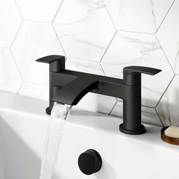 Severn Matt Black Bath Filler | Bathroom Mountain