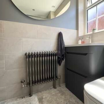 Athens Raw Metal Double Column Horizontal Traditional Radiator 600x605mm