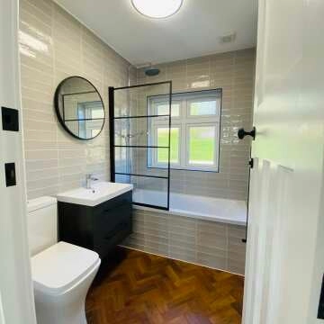 Mollie Black Framed Round Bathroom Mirror 600mm