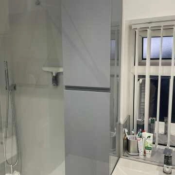 Trent Stone Grey Wall Hung Tall Cabinet Unit 1200x300mm