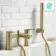 Lusk Brushed Brass Bath Filler & Handheld Shower
