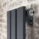 Faro Anthracite Single Flat Panel Vertical Radiator 1600x210mm