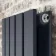 Faro Anthracite Double Flat Panel Vertical Radiator 1800x350mm