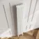 Athens White Triple Column Vertical Traditional Radiator 1800x290mm