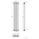 Athens Matt Black Double Column Vertical Traditional Radiator 1500x290mm