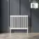 Athens White Triple Column Horizontal Traditional Radiator 600x785mm