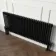 Athens Matt Black Double Column Horizontal Traditional Radiator 600x1415mm