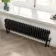 Athens Matt Black Triple Column Horizontal Traditional Radiator 300x1190mm