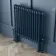 Athens Inky Blue Double Column Horizontal Traditional Radiator 600x605mm