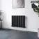 Marbella Matt Black Double Oval Panel Radiator 600x780mm