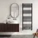Naples Premium Matt Black Straight Heated Towel Rail 1600x600mm