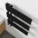 Seville Matt Black Designer Flat Panel Heated Towel Rail 800x600mm