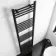 Barcelona Matt Black Straight Heated Towel Rail 1800x500mm