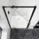 London Matt Black 6mm Pivot Shower Door 900mm