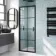 London Matt Black Grid 6mm Bifold Shower Door 800mm