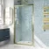 London Brushed Brass 6mm Bifold Shower Door 1000mm