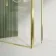 Munich Brushed Brass Framed Easy Clean 8mm Pivotal Wet Room Shower Glass Return Panel 250mm