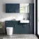 Navy Blue Mirror Cabinet 600mm