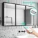 Mia Black Framed Illuminated LED Mirror Cabinet With BLUETOOTH Speaker & USB Port 710x1200mm