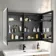 Esme Matt Black Illuminated LED Recessed Mirror Cabinet 700x1000mm