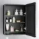Aurora Matt Black Mirror Cabinet 600x450mm