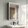 Esme Matt Black Illuminated LED Mirror Cabinet With BLUETOOTH Speaker 700x500mm