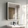 Esme Matt Black Illuminated LED Mirror Cabinet With BLUETOOTH Speaker 700x600mm