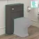Graphite Grey Slimline Back To Wall Toilet Unit 500mm