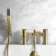 Soar Brushed Brass Basin & Shower Bath Mixer Tap Set