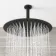 Ballina Premium Ceiling Matt Black Round Thermostatic Shower Set - 300mm Head