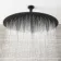 Ballina Premium Ceiling Matt Black Round Thermostatic Shower Set - 400mm Head