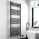 Barcelona Electric Matt Black Straight Heated Towel Rail 1800x600mm