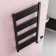 Valetta Electric Matt Black Square Heated Towel Rail 1200x600mm