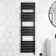 Santorini Electric Matt Black Flat Panel Heated Towel Rail 1600x450mm