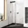 Copenhagen Easy Clean 8mm Wet Room Shower Glass 700mm & 250mm Pivotal Return Panel