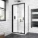 London Matt Black 6mm Bifold Shower Enclosure 900x760mm