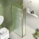 Munich Fluted Effect Brushed Brass 8mm Wet Room Shower Glass 800mm & 250mm Pivotal Return Panel