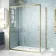 London Brushed Brass 6mm Sliding Shower Enclosure 1400x800mm